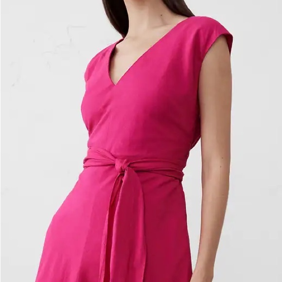 Banana Republic Pink Wrap Midi Dress - Picture 3 of 4
